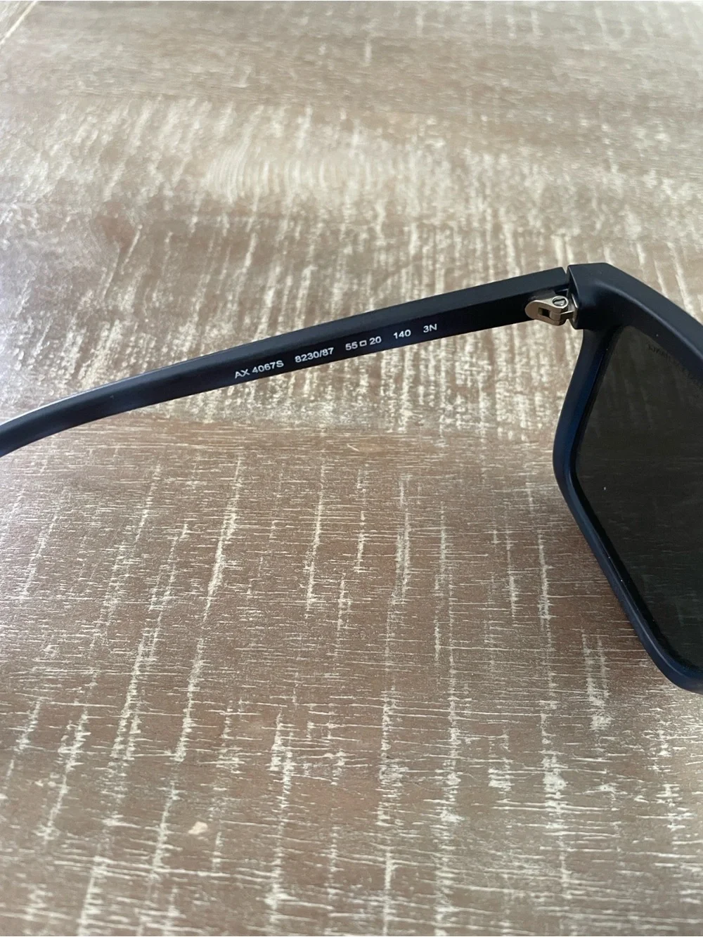 Armani Exchange Men’s Black Square Sunglasses AX 4067S 8230/87